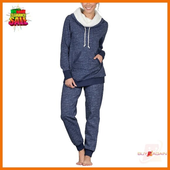 Cozy Flannel Pajama Set with Hoodie Oversized Fit 100% Cotton